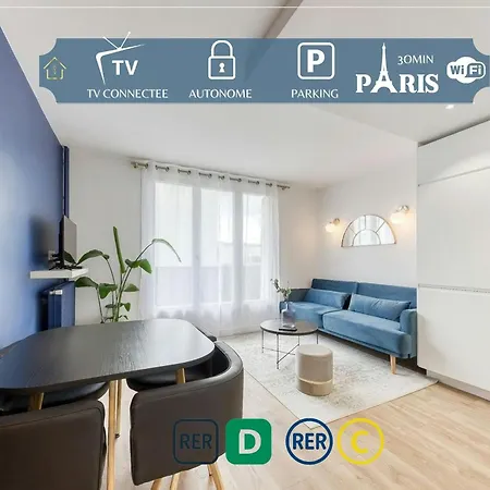 Apartament The Blue And Gold Cocoon Viry-Châtillon